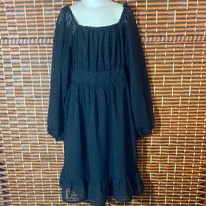 Grace Karin Girls 8Y Black Swiss Dot Boho Dress Long Sleeve Lined